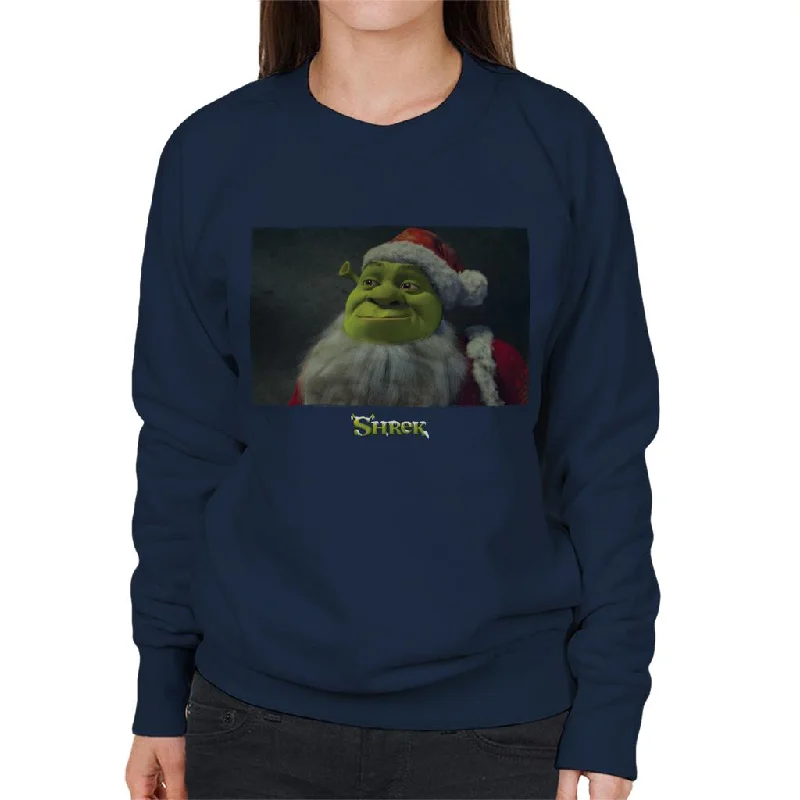 Shrek Christmas Father Christmas Women's Sweatshirt Hoodie with Elastic Cuffs Stretchable Comfortable