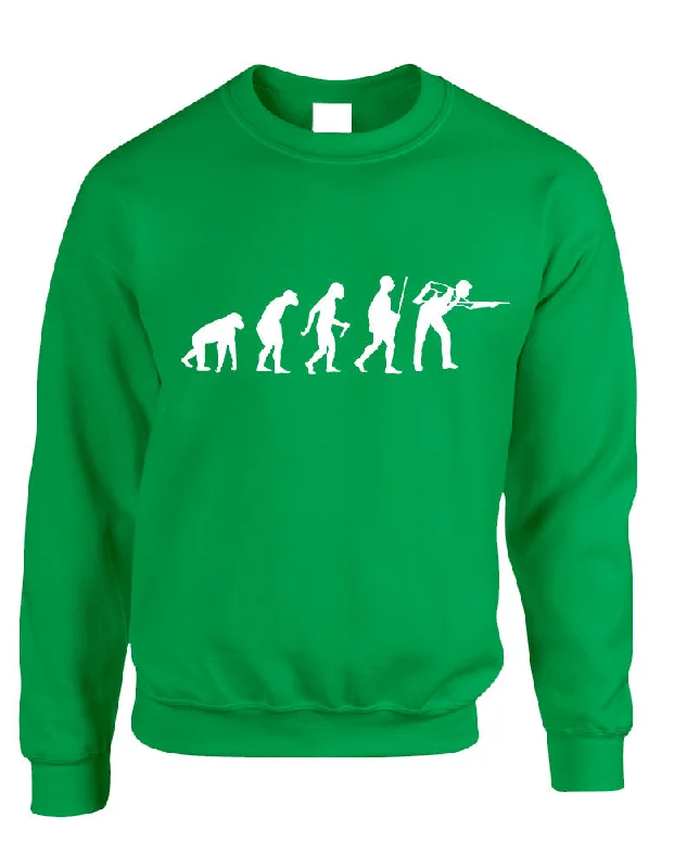 Adult Sweatshirt Pool Snooker Evolution Funny Billiards Top Hoodie with Ribbed Hem Stretchable Secure Adult Sweatshirt Pool Snooker Evolution Funny Billiards Top Hoodie with Ribbed Hem Stretchable Secure