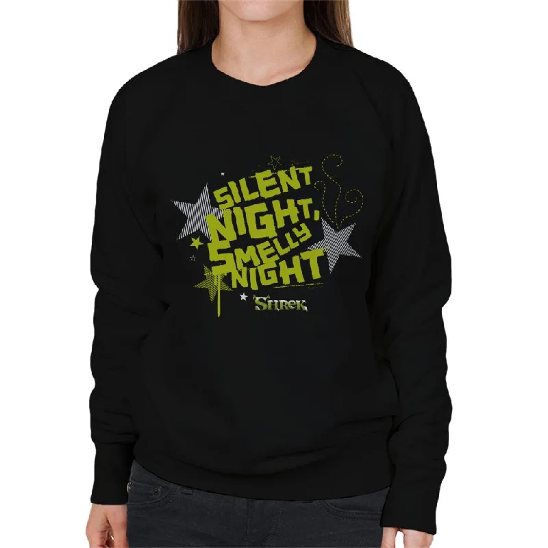 Shrek Christmas Silent Night Smelly Night Women's Sweatshirt Hoodie with Drawcord Adjustable Secure Shrek Christmas Silent Night Smelly Night Women's Sweatshirt Hoodie with Drawcord Adjustable Secure