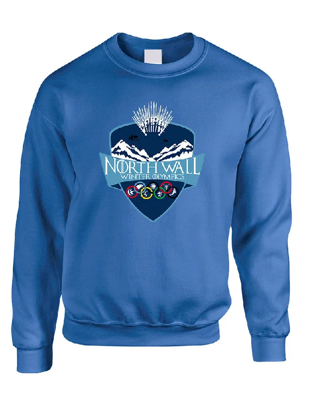 Adult Sweatshirt North Wall Winter Olympics Popular Cool Hoodie with Batwing Sleeves Loose Dramatic Adult Sweatshirt North Wall Winter Olympics Popular Cool Hoodie with Batwing Sleeves Loose Dramatic