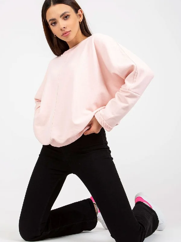 Sweatshirt Rue Paris Hoodie with Hem Frayed Vintage Worn