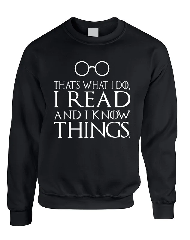 Adult Sweatshirt That's What I Do I Read And Know Things Hoodie with Logo Branding Identity Adult Sweatshirt That's What I Do I Read And Know Things Hoodie with Logo Branding Identity