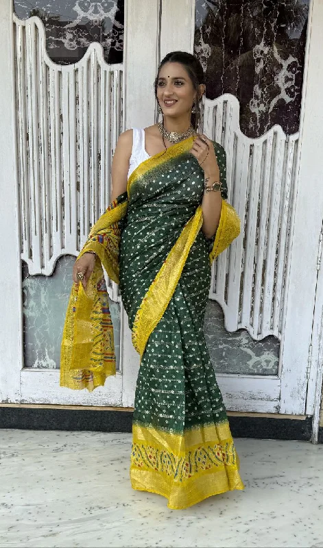Women Party Wear Bandhej Print Pure Candy Cotton Silk Saree with Un Stitched Blouse Smart Casual Blouse Women Party Wear Bandhej Print Pure Candy Cotton Silk Saree with Un Stitched Blouse Smart Casual Blouse