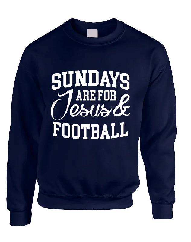 Adult Sweatshirt Sundays Are For Jesus And Football Love Hooded Sweatshirt Casual Wear Street Style Adult Sweatshirt Sundays Are For Jesus And Football Love Hooded Sweatshirt Casual Wear Street Style