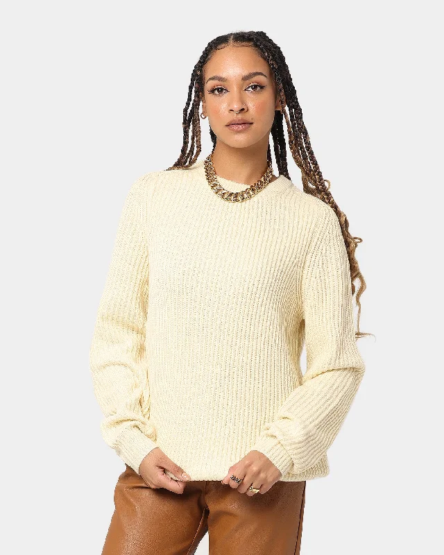 XXIII JB Knit Sweater Cream Polka Dot Checkered Tartan