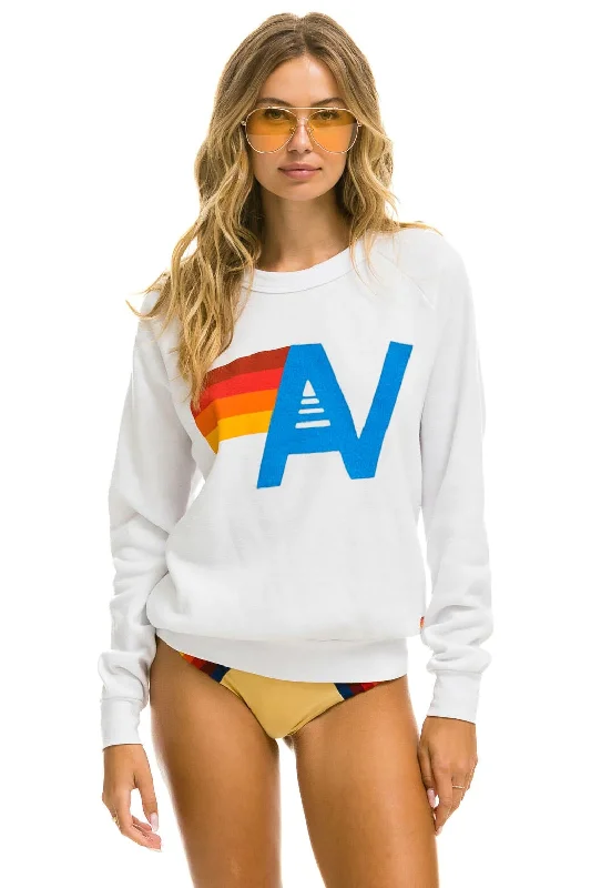 LOGO SWEATSHIRT - WHITE Hoodie with Patch Decorative Personalized