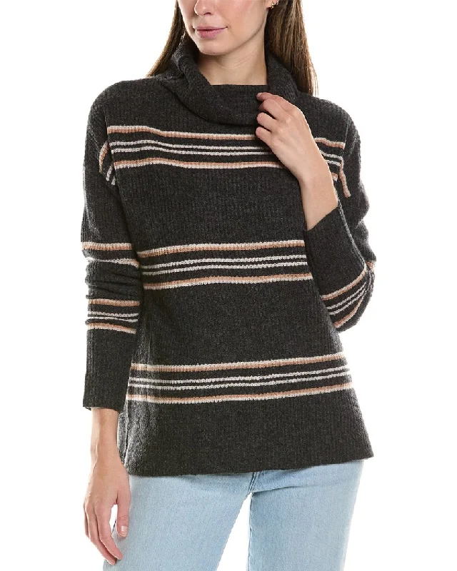 InCashmere Shaker Cashmere Sweater Herringbone Houndstooth Plaid