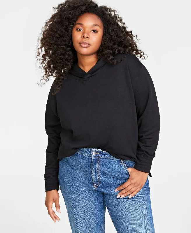 Plus Size Pullover Hoodie Hoodie with Relaxed Fit Easy Casual