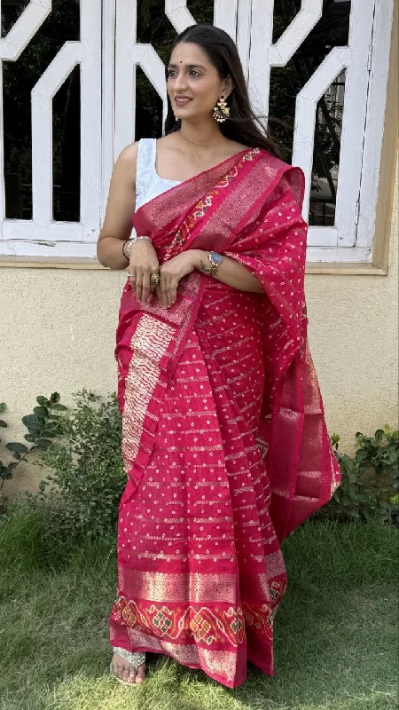 Women Party Wear Foil Printed Candy Cotton Silk Saree with Un Stitched Blouse High Neck Blouse Women Party Wear Foil Printed Candy Cotton Silk Saree with Un Stitched Blouse High Neck Blouse