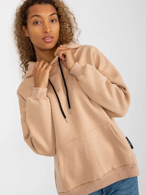Sweatshirt Rue Paris Hoodie with Rhinestones Sparkly Elegant