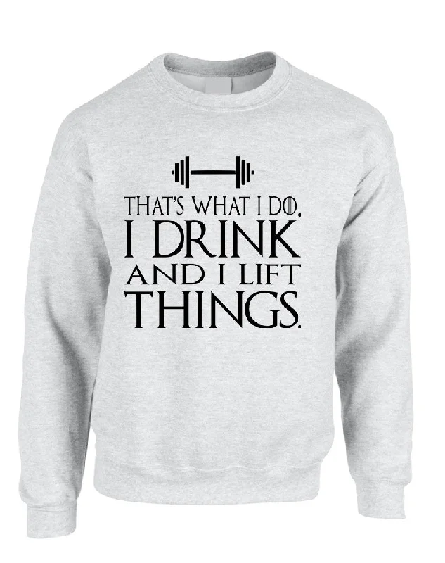 Adult Sweatshirt That's What I Do I Drink And Lift Things Fun Hoodie with Gradient Ombre Colorful Adult Sweatshirt That's What I Do I Drink And Lift Things Fun Hoodie with Gradient Ombre Colorful