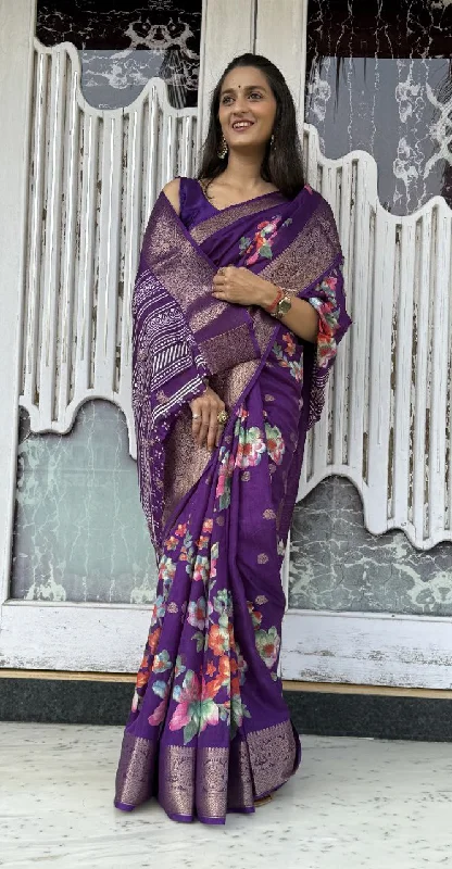 Women Party Wear Jeaquard Butti Dhola silk Saree with Un Stitched Blouse Classic White Blouse Women Party Wear Jeaquard Butti Dhola silk Saree with Un Stitched Blouse Classic White Blouse
