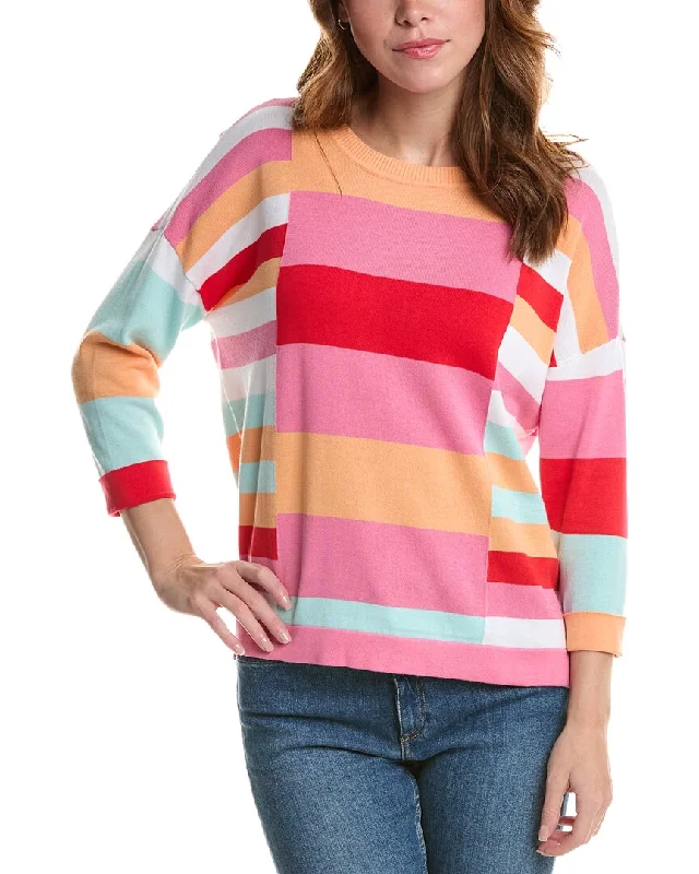Edinburgh Knitwear Bold Stripe Sweater Slim Fit Regular Fit Oversized