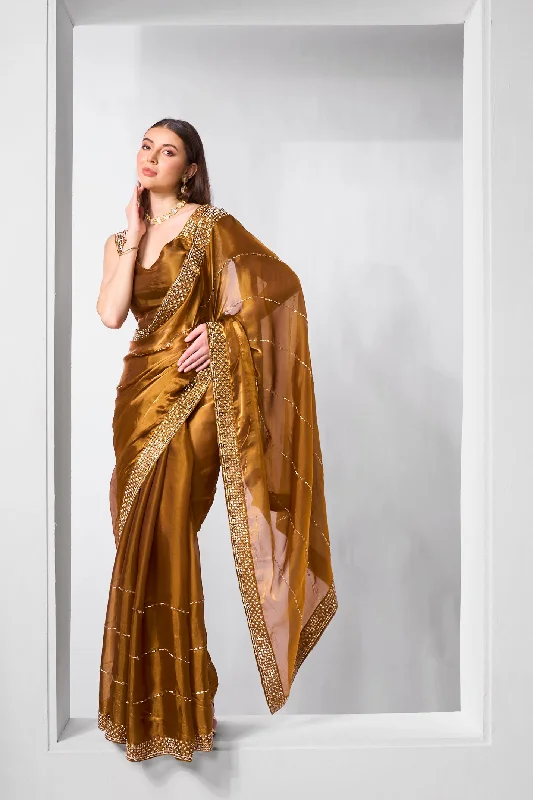 Women Party Wear Heavy Diamond Worked Premium Organza Saree with Un Stitched Blouse Elegant Semi-Sheer Blouse Women Party Wear Heavy Diamond Worked Premium Organza Saree with Un Stitched Blouse Elegant Semi-Sheer Blouse