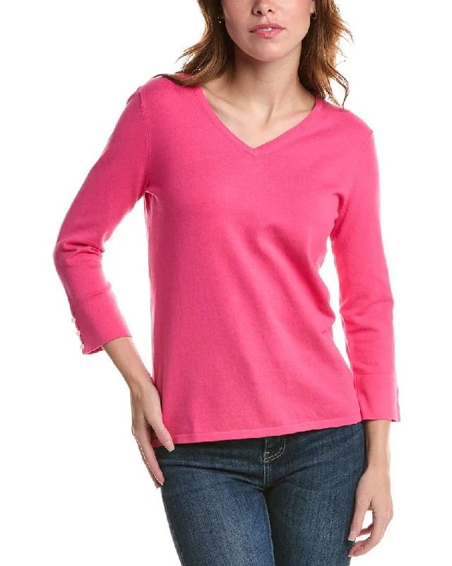 Edinburgh Knitwear Classic V-Neck Sweater Boxy Sweater Fitted Sweater A-Line