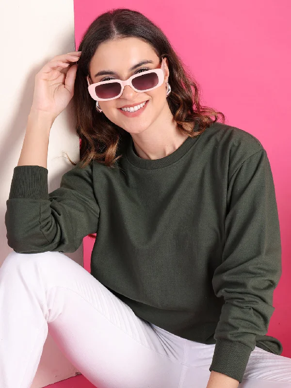 VimaL Jonney Regular Fit Green Solid Sweatshirt For Women Hoodie with Batwing Sleeves Loose Dramatic VimaL Jonney Regular Fit Green Solid Sweatshirt For Women Hoodie with Batwing Sleeves Loose Dramatic