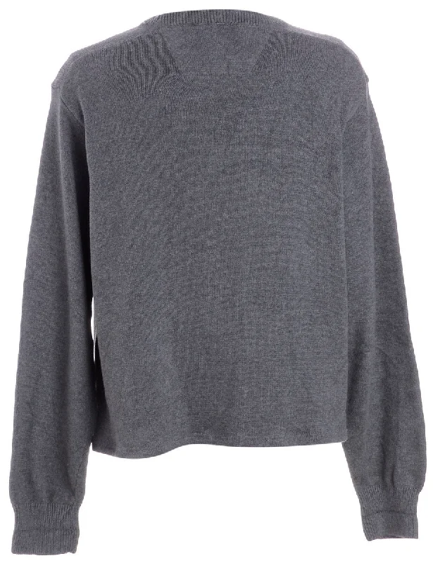 Label Shaun Straight Hem Heavy Knit Jumper Zippered Buttoned Snapped