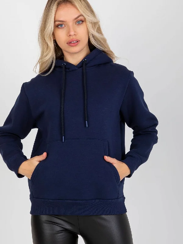 Sweatshirt Rue Paris Hoodie with Exposed Zipper Edgy Industrial