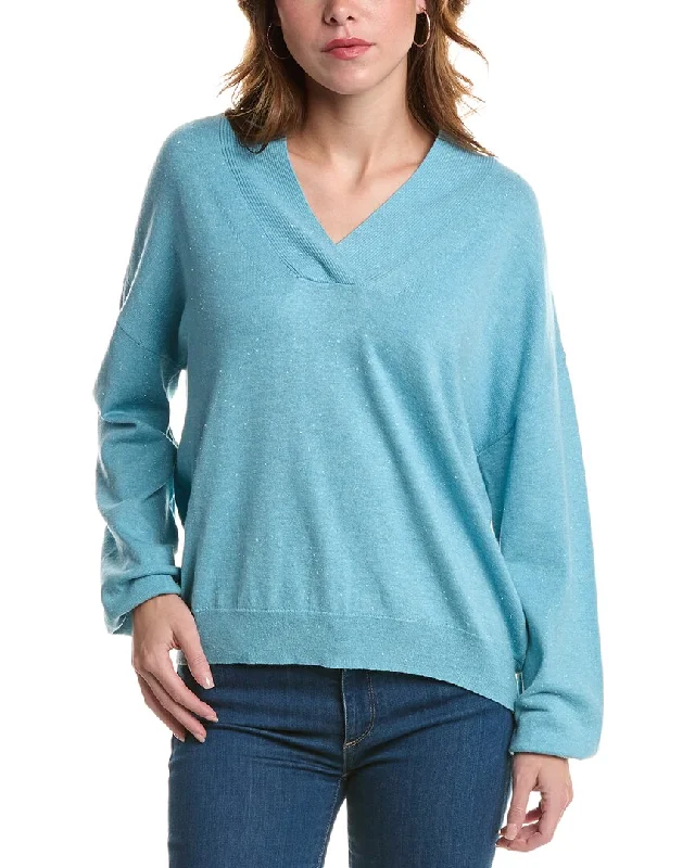 Edinburgh Knitwear Relaxed Wool-Blend Sweater Seamless Knitted Crochet