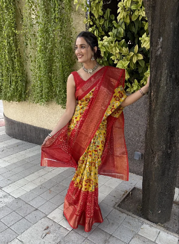 Women Party Wear Flower Foil Print Dhola Silk Saree with Un Stitched Blouse Everyday Stylish Blouse Women Party Wear Flower Foil Print Dhola Silk Saree with Un Stitched Blouse Everyday Stylish Blouse