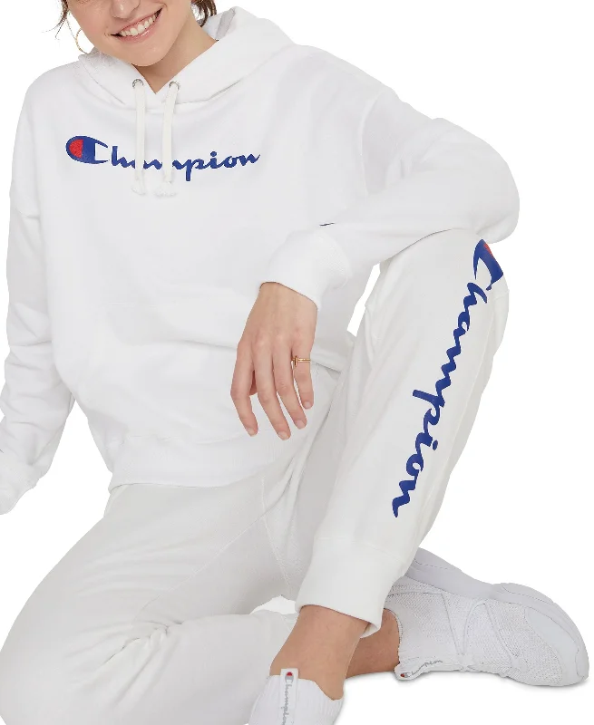 Champion Womens Relaxed Logo Fleece Sweatshirt Hoodie Hoodie with Longline Fit Extended Stylish Champion Womens Relaxed Logo Fleece Sweatshirt Hoodie Hoodie with Longline Fit Extended Stylish