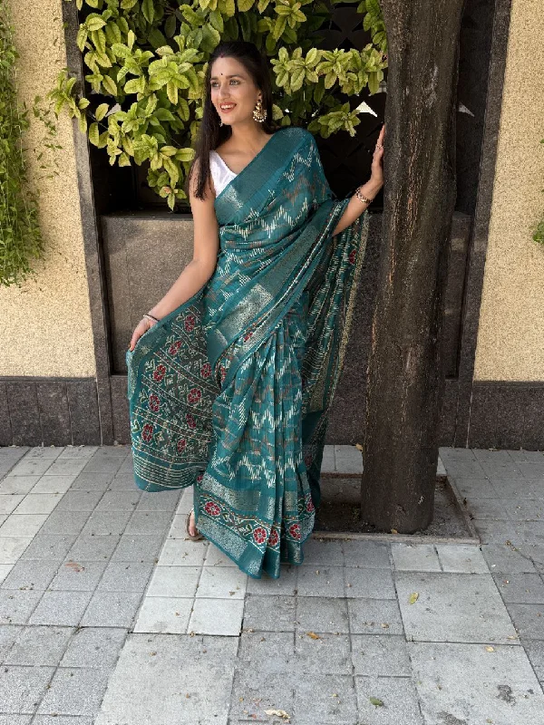 Women Party Wear Bandhej Pura Candy Cotton Silk Saree with Un Stitched Blouse Chic Sleeveless Blouse Women Party Wear Bandhej Pura Candy Cotton Silk Saree with Un Stitched Blouse Chic Sleeveless Blouse
