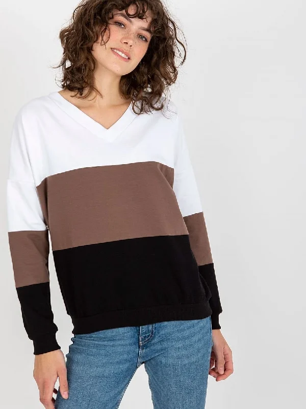 Sweatshirt Rue Paris Hoodie with Belted Waist Structured Tailored