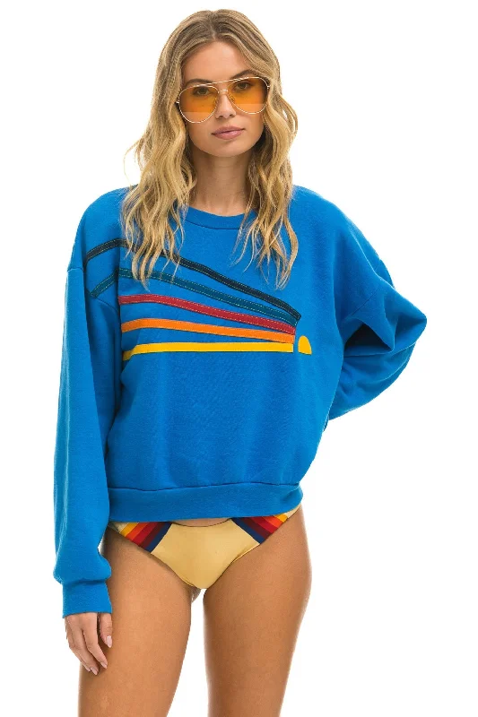 DAYDREAM RELAXED CREW SWEATSHIRT - OCEAN Hoodie with Drawcord Adjustable Secure
