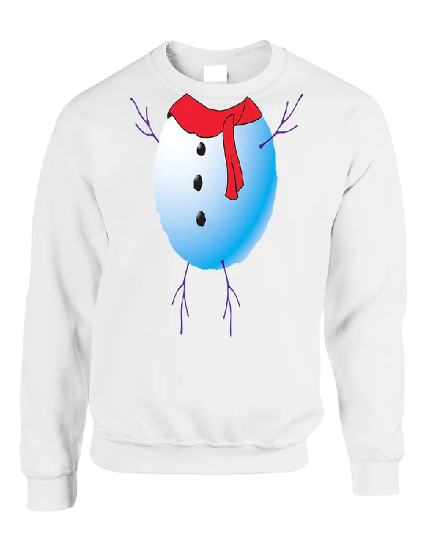 Adult Sweatshirt Snowman Tie Cute Ugly Christmas Trendy Gift Hoodie with Thumb Holes Functional Cozy Adult Sweatshirt Snowman Tie Cute Ugly Christmas Trendy Gift Hoodie with Thumb Holes Functional Cozy