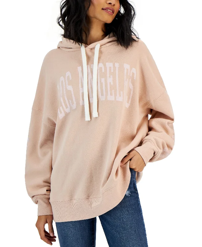 Juniors' Los Angeles Hoodie Hoodie with Hem Elastic Stretchable Comfortable