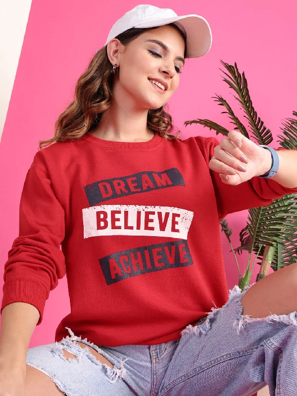 VimaL Jonney Regular Fit Maroon Printed Sweatshirt For Women Hoodie with Exposed Zipper Edgy Industrial VimaL Jonney Regular Fit Maroon Printed Sweatshirt For Women Hoodie with Exposed Zipper Edgy Industrial