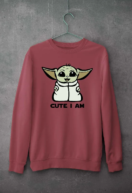 Yoda Star Wars Unisex Sweatshirt for Men/Women Hoodie with Stripes Bold Sporty