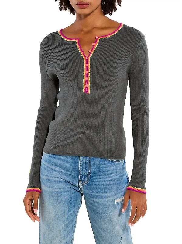 Patch Match Sweater In Shale Hooded Sweater Collared Sweater Shawl Collar