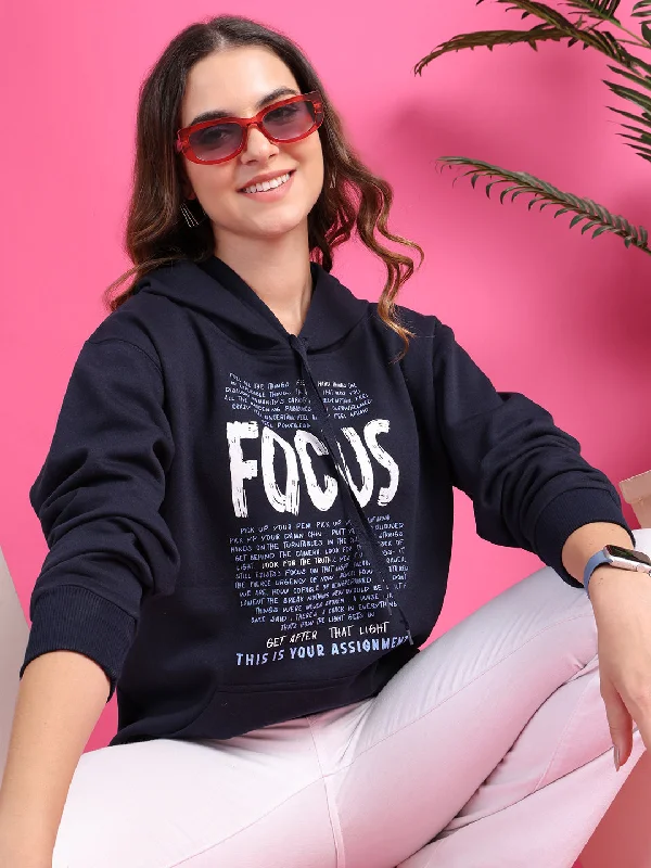 VimaL Jonney Regular Fit Blue Printed Hoodie For Women Hoodie with Applique Textured Unique VimaL Jonney Regular Fit Blue Printed Hoodie For Women Hoodie with Applique Textured Unique