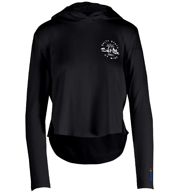 Salt Life Seaglass Bay High Low Hoodie Hoodie with Thumb Holes Functional Cozy