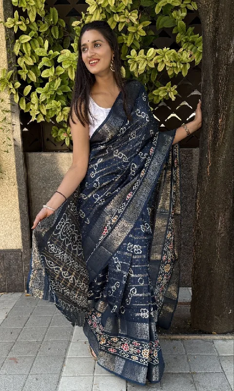 Women Party Wear Bandhej Pura Candy Cotton Silk Saree with Un Stitched Blouse Soft Modal Blouse Women Party Wear Bandhej Pura Candy Cotton Silk Saree with Un Stitched Blouse Soft Modal Blouse