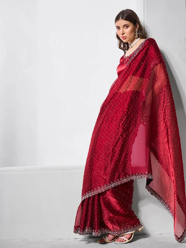 Women Party Wear Heavy Embroidery Worked Premium Organza Blend Saree with Un Stitched Blouse Everyday Stylish Blouse Women Party Wear Heavy Embroidery Worked Premium Organza Blend Saree with Un Stitched Blouse Everyday Stylish Blouse