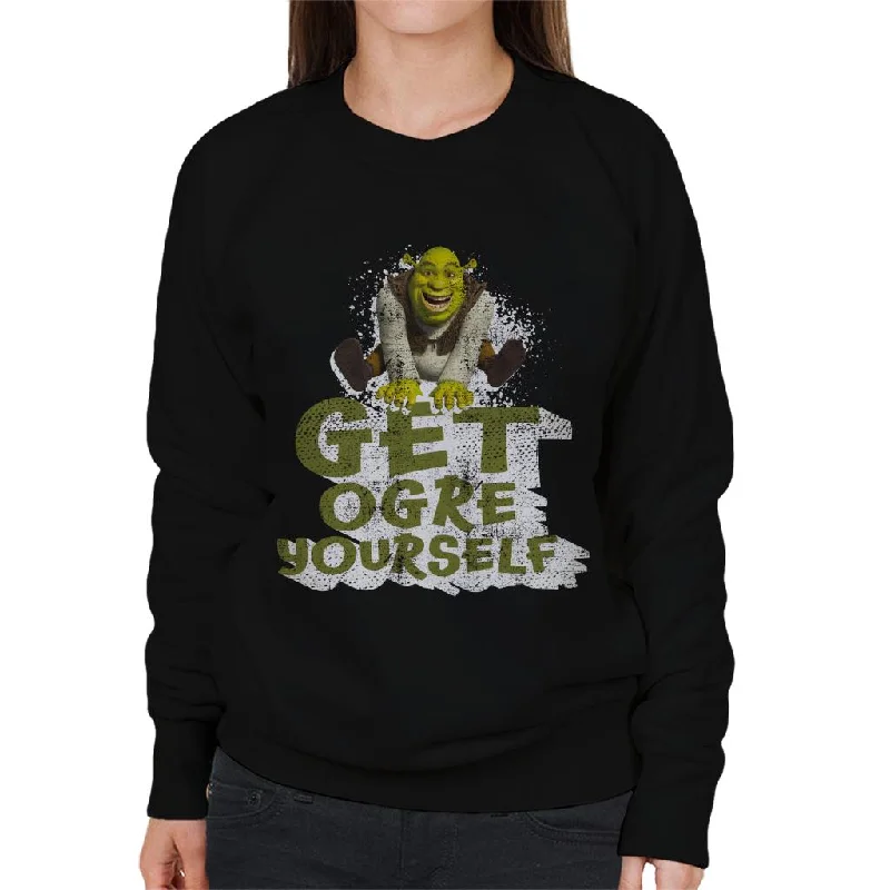 Shrek Get Ogre Yourself Women's Sweatshirt Hoodie with Set-In Sleeves Structured Classic