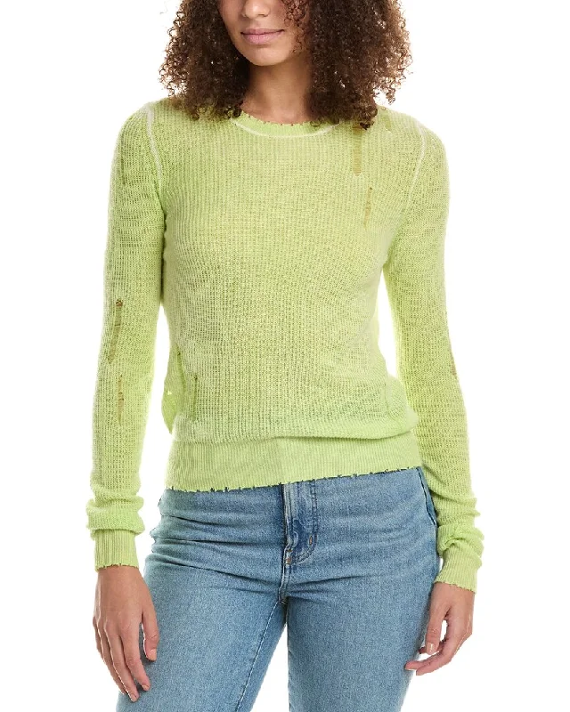 Autumn Cashmere Distressed Shaker Cashmere Sweater Lace Blend Ribbed Blend Corduroy Blend