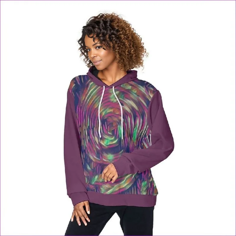 Abstract Swirl Womens Pullover Hoodie Hoodie with Frayed Bohemian Relaxed
