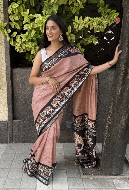 Women Party Wear Printed Creape Silk Saree with Un Stitched Blouse Peter Pan Collar Blouse Women Party Wear Printed Creape Silk Saree with Un Stitched Blouse Peter Pan Collar Blouse