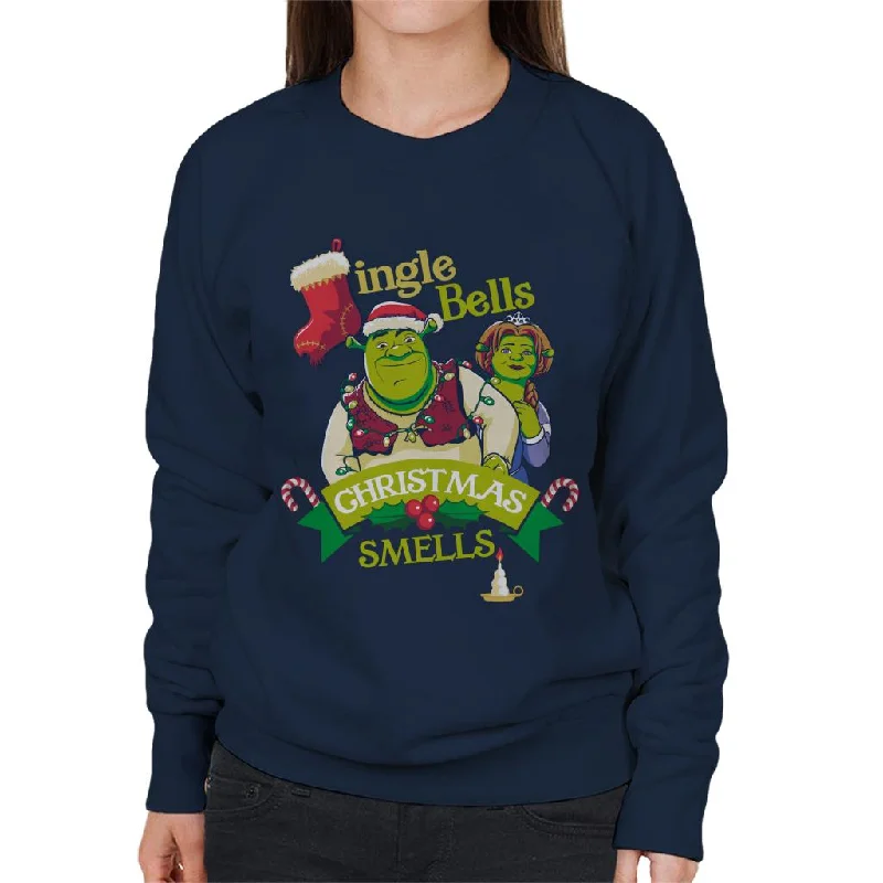 Shrek Christmas Jingle Bells Christmas Smells Women's Sweatshirt Hoodie with Hem Embroidery Detailed Premium Shrek Christmas Jingle Bells Christmas Smells Women's Sweatshirt Hoodie with Hem Embroidery Detailed Premium