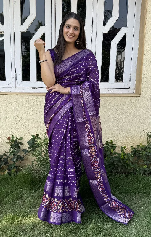 Women Party Wear Foil Printed Candy Cotton Silk Saree with Un Stitched Blouse Lightweight Linen Blouse Women Party Wear Foil Printed Candy Cotton Silk Saree with Un Stitched Blouse Lightweight Linen Blouse