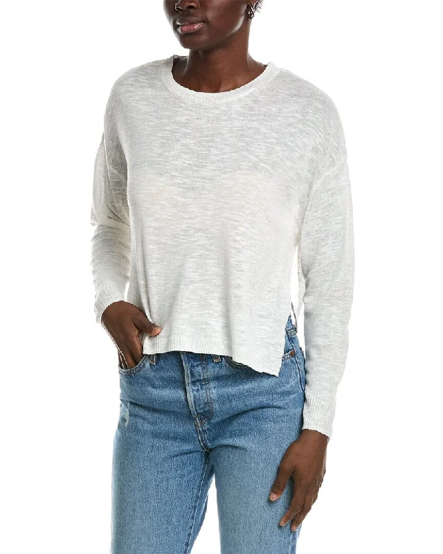 Renuar Linen-Blend Sweater Front Pockets Side Pockets Patch Pockets