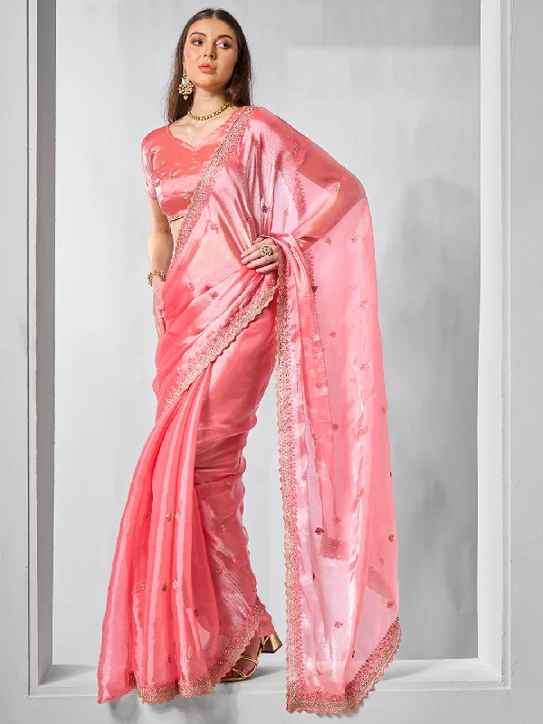 Women Party Wear Heavy Embroidery Worked Premium Organza Blend Saree with Un Stitched Blouse Airy Cotton Blouse Women Party Wear Heavy Embroidery Worked Premium Organza Blend Saree with Un Stitched Blouse Airy Cotton Blouse