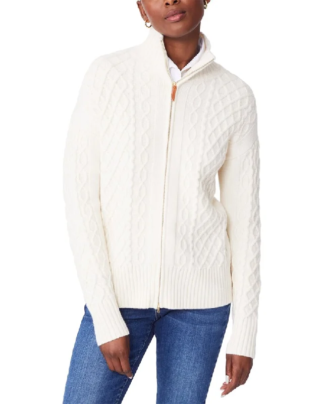 J.McLaughlin Lawson Wool Sweater Satin Blend Silk Blend Wool Blend