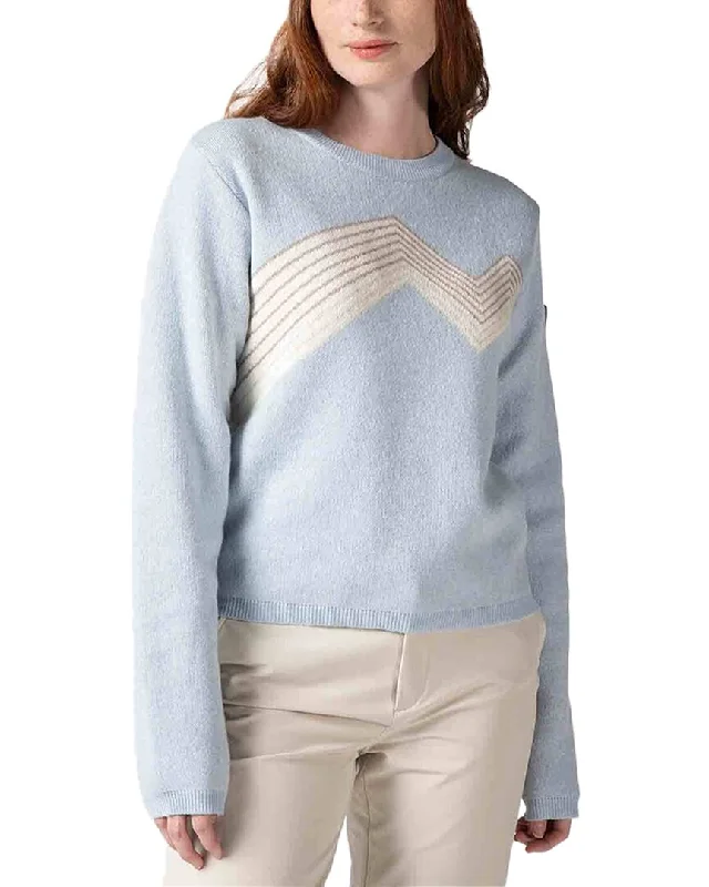 Rossignol Mountain Wool & Cashmere-Blend Sweater Real Fur Shearling Chenille