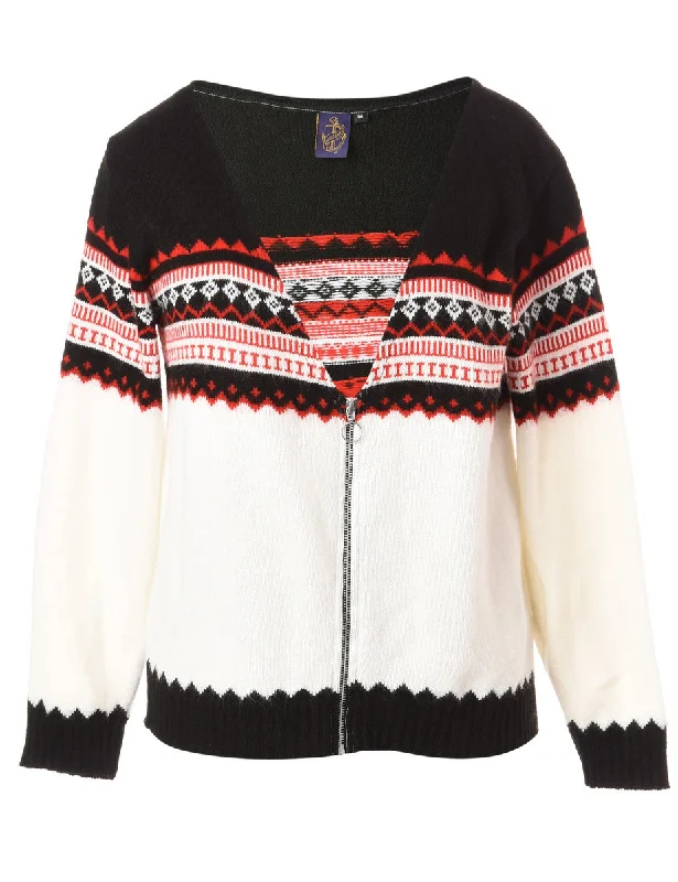 Label Sage Zip Jumper Cable Knit Ribbed Knit Lace Knit