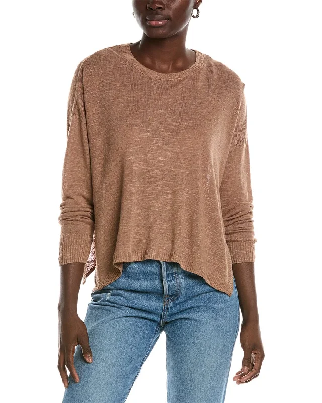 Renuar Linen-Blend Sweater Neon Metallic Matte