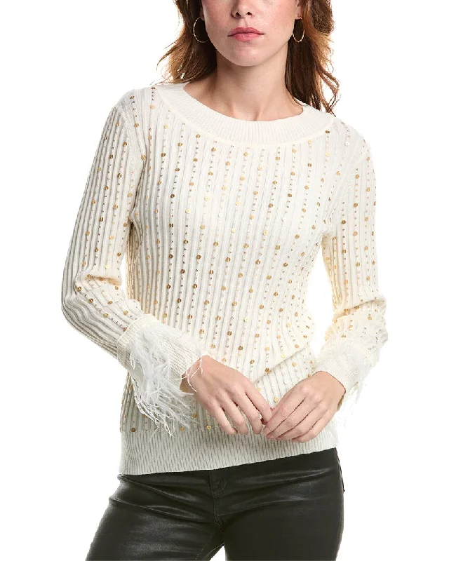 Edinburgh Knitwear Sequin Wool Sweater Terry Terry Cloth Terry Knit